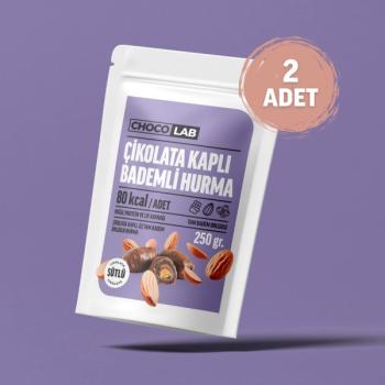 CHOCOLAB Sütlü Çikolata Kaplı İçi Bademli Hurma 250grx2