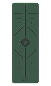 Focus Series 4.1 mm Koyu Yeşil Doğal Kauçuk Kaydırmaz Yoga Matı