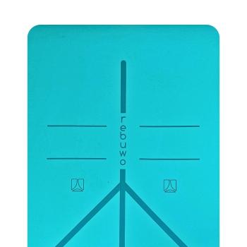 Hizalama Tasarım 5mm Kauçuk Mat Kaydırmaz Yoga Pilates Mat Mavi