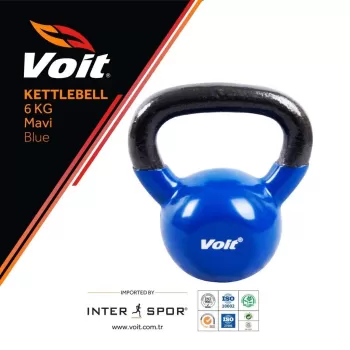 VINYL KETTLEBELL 6KG MAVİ