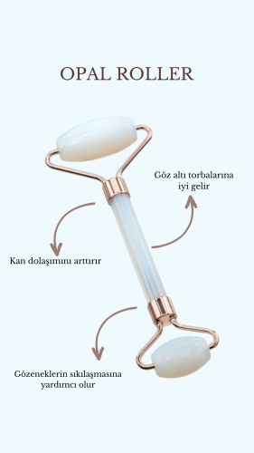 Opal Taşı Jade Roller Yüz Masaj Aparatı -Kutulu