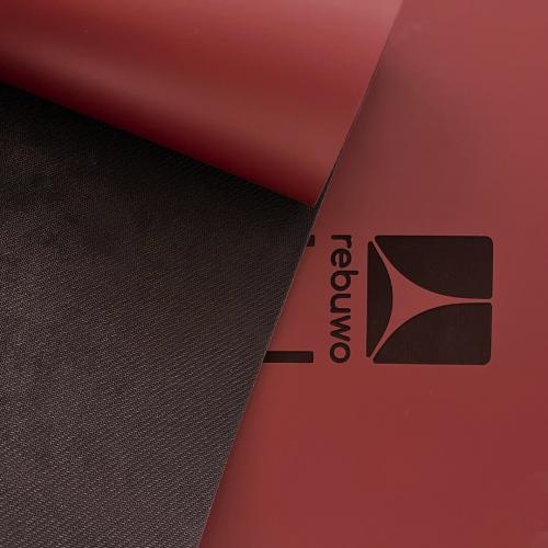 Çift Çizgi Tasarımlı 5mm Kauçuk Yoga Pilates Mat Bordo