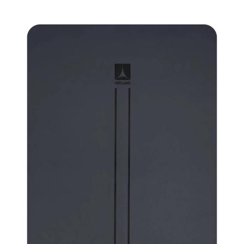 Çift Çizgi Tasarımlı 5mm Kauçuk Yoga Pilates Mat Siyah