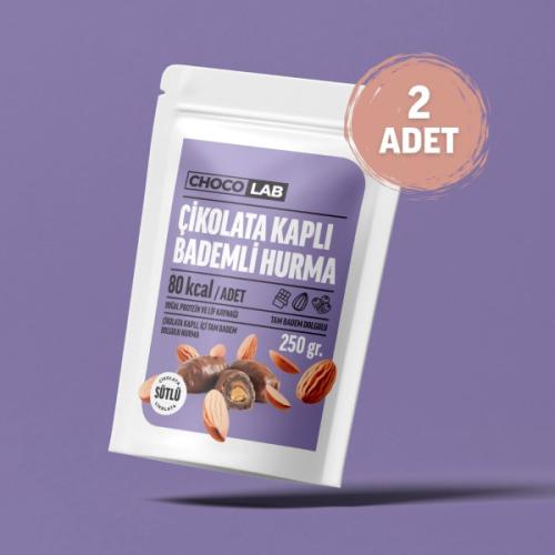 CHOCOLAB Sütlü Çikolata Kaplı İçi Bademli Hurma 250grx2