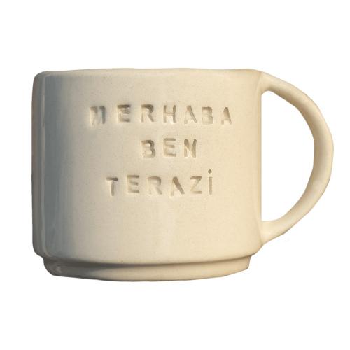El Yapımı Seramik Burç Kupası - Merhaba Ben Terazi