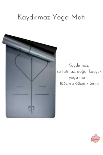 Fitmart PU Kaydırmaz Yoga Matı - Charcoal