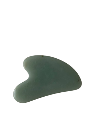 Gua Sha Yeşim Doğal Masaj Taşı Yeşil- Yüz Cilt Masaj Taşı