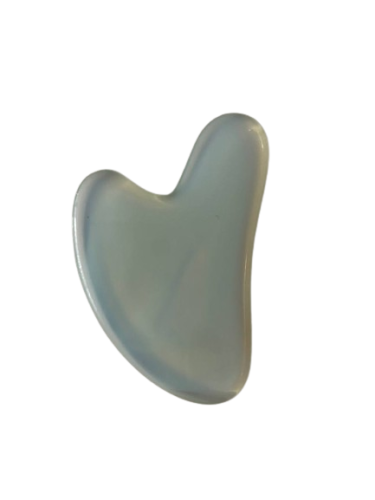 Gua Sha Doğal Beyaz Masaj Taşı- Yüz Cilt Masaj Taşı