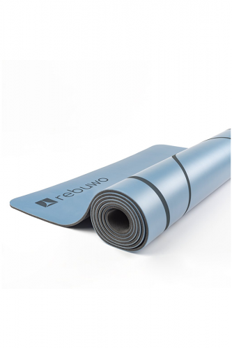 Kaydırmaz Yüzeyli Yoga ve Pilates Matı Halka Tasarım Mavi 5mm