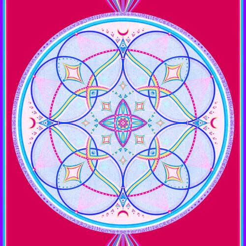Mandala Series 4.1 mm Eternal Life Creation Doğal Kauçuk Kaydırmaz Yog