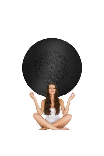 Kaydırmaz Meditasyon Matı - Mandala Siyah