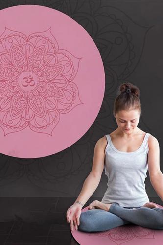 Kaydırmaz Meditasyon Matı - Mandala Pembe
