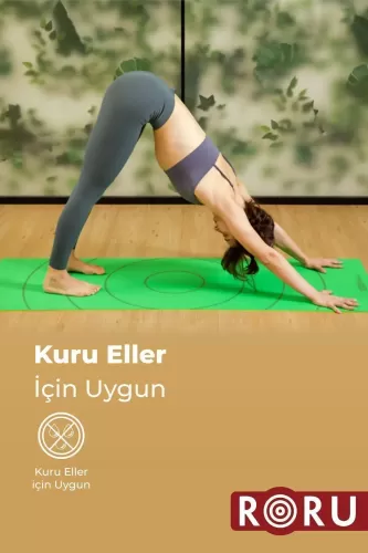 RORU Basics Series Başlangıç Yoga Matı 6mm - Yeşil/Sarı