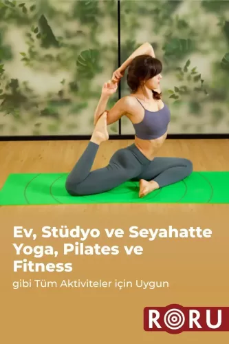 RORU Basics Series Başlangıç Yoga Matı 6mm - Yeşil/Sarı