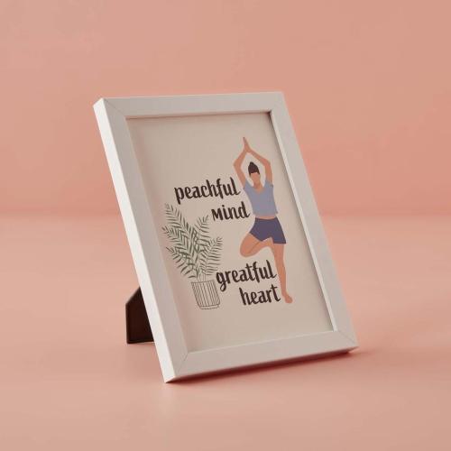 Yoga Greatful Çerçeve Beyaz