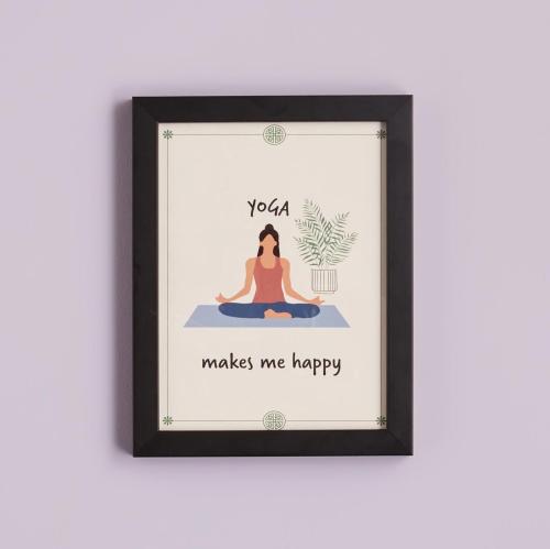 Yoga Happy Çerçeve Siyah